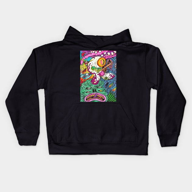 trippin' ballz! Kids Hoodie by Brownlazer